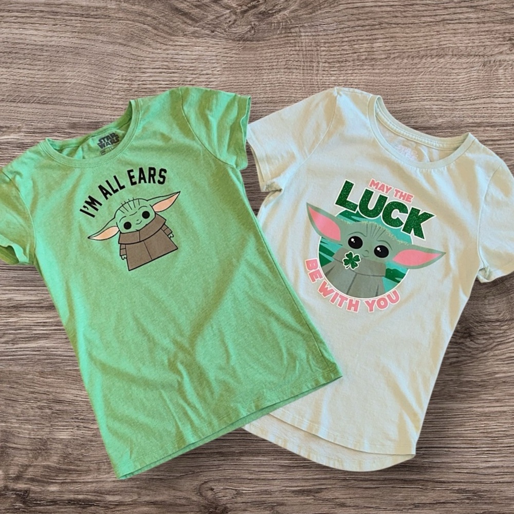 Star Wars Baby Yoda Girls Short Sleeve Tees - XL (14-16)